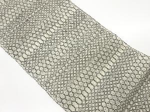 変わり織抽象曲線模様織出し夏用名古屋帯